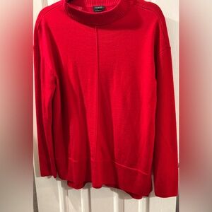 Talbots Vibrant Red Zip-Up Sweater